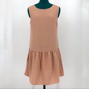 Sunday in Brooklyn NWOT Sleeveless Drop Waist Tulip Hem Pocketed Crepe Dress, S